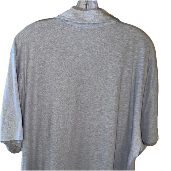 Vince Double Layer Light Blue Short Sleeve Polo Shirt Size Xxl - Picture 7 of 9